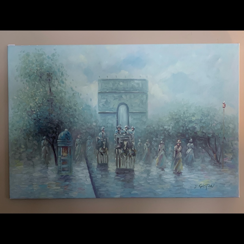 Johnny Gaston Impressionist Parisian Oil on Canvas